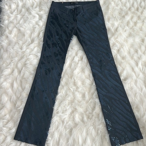 Versace Bootcut Sequin Jeans. Size 28 Dark Blue/ Navy. New w/o tags - Picture 3 of 8